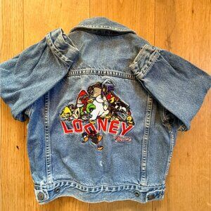 Warner Bros. Blue Denim Jacket with Looney Tunes Design